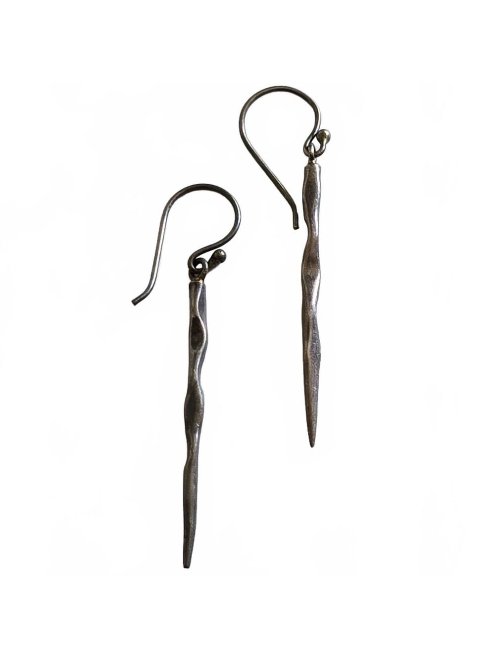 Vintage long Silver Icicle Earrings